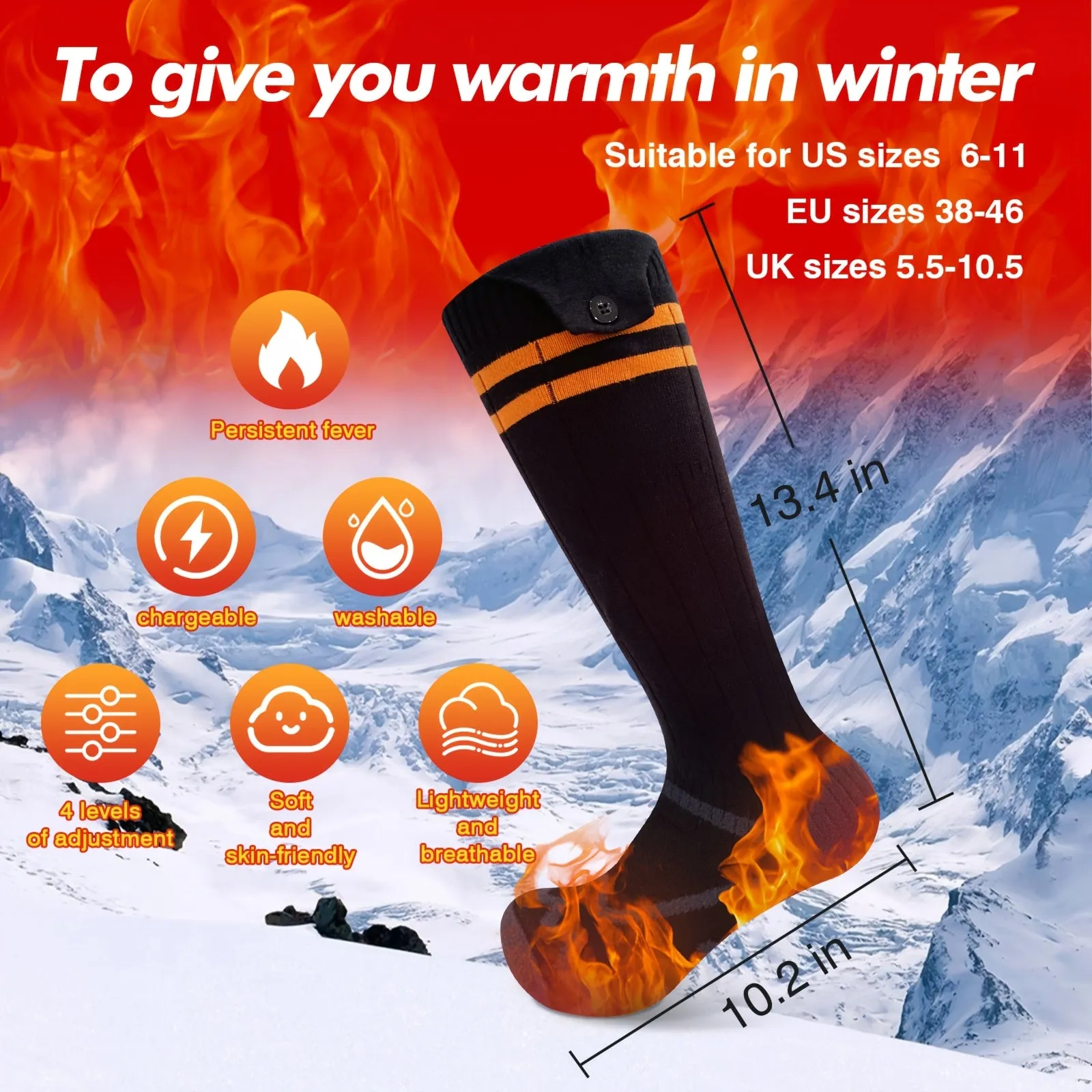 Men'S And Women'S Heated Socks,
