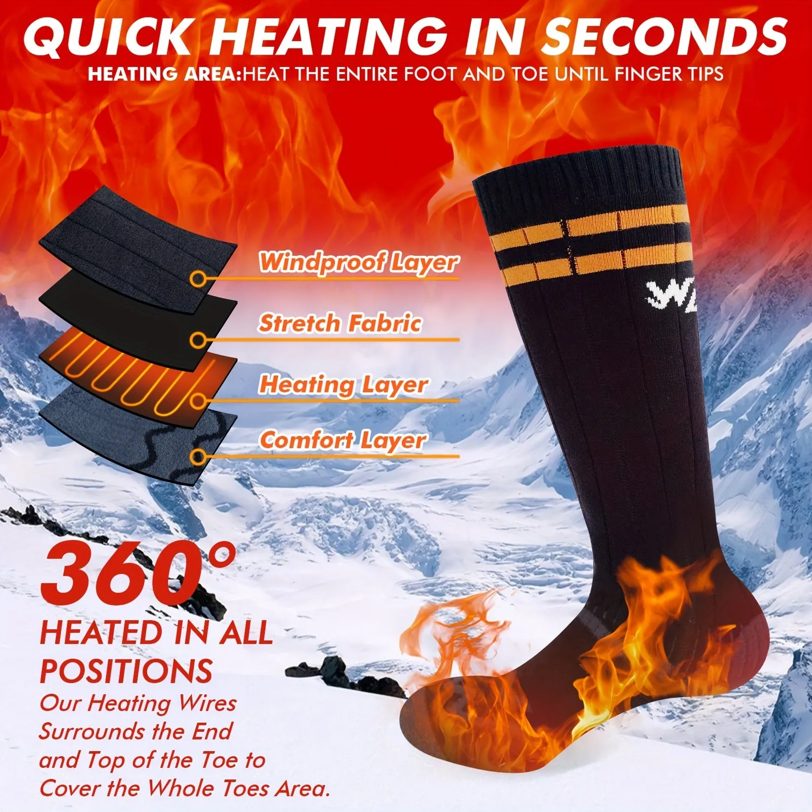 Men'S And Women'S Heated Socks,