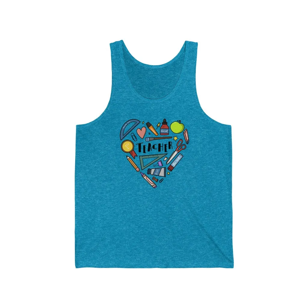Men's Heart Collage Jersey Tank