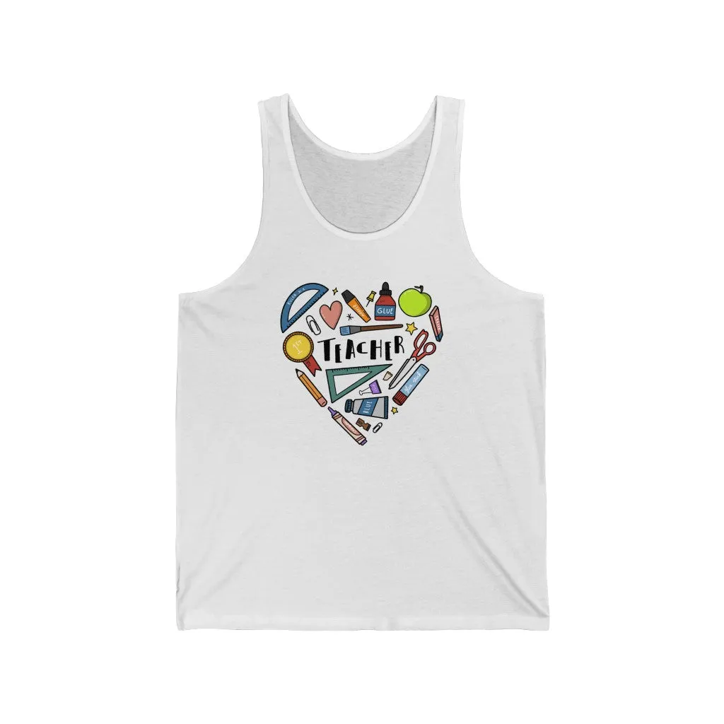 Men's Heart Collage Jersey Tank