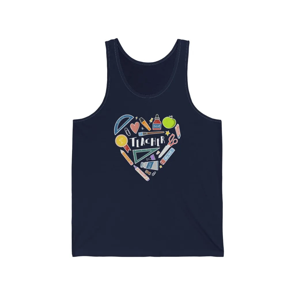 Men's Heart Collage Jersey Tank