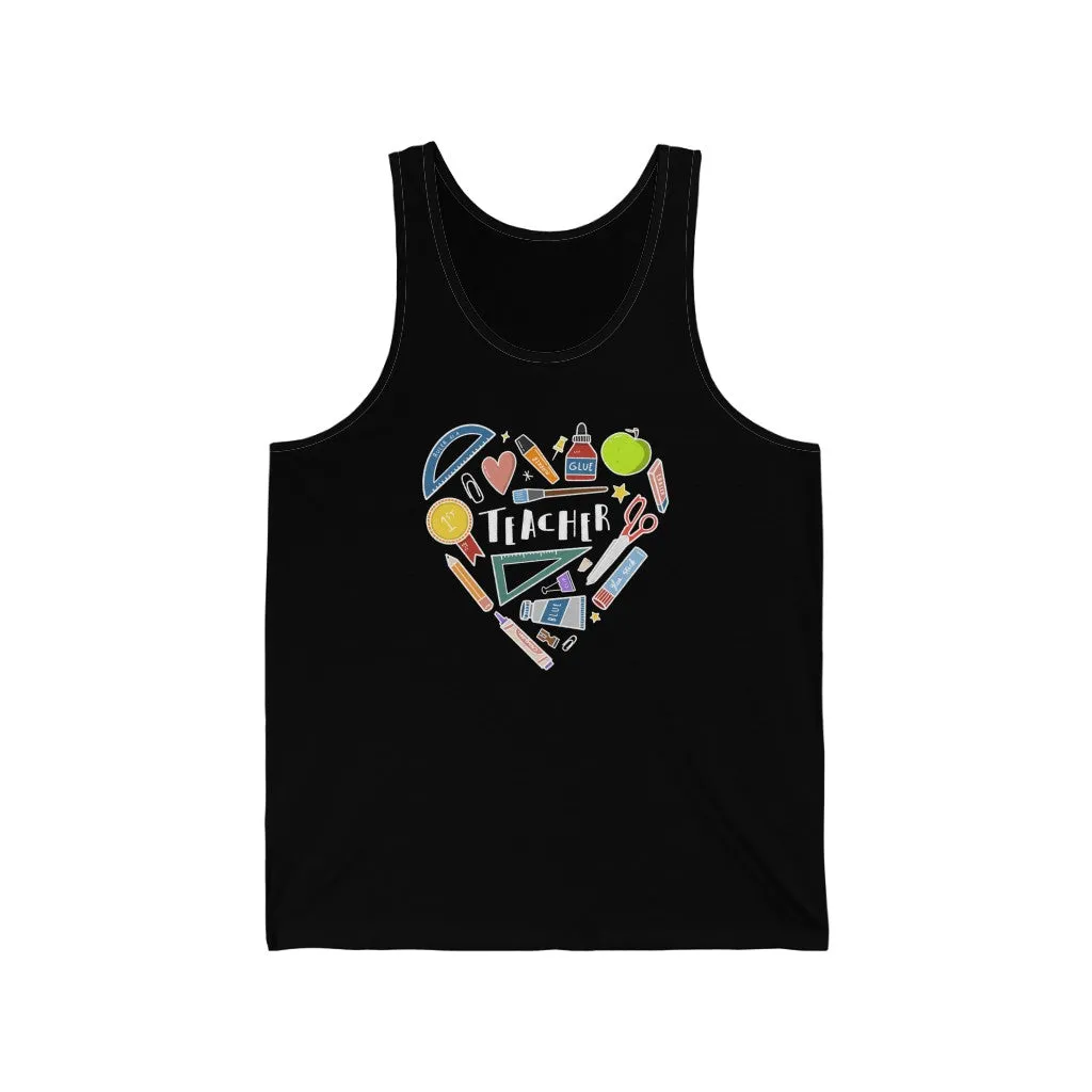 Men's Heart Collage Jersey Tank