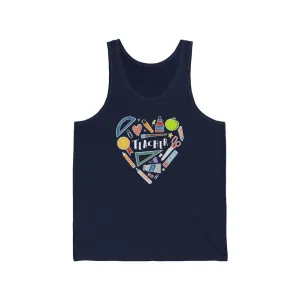 Men's Heart Collage Jersey Tank