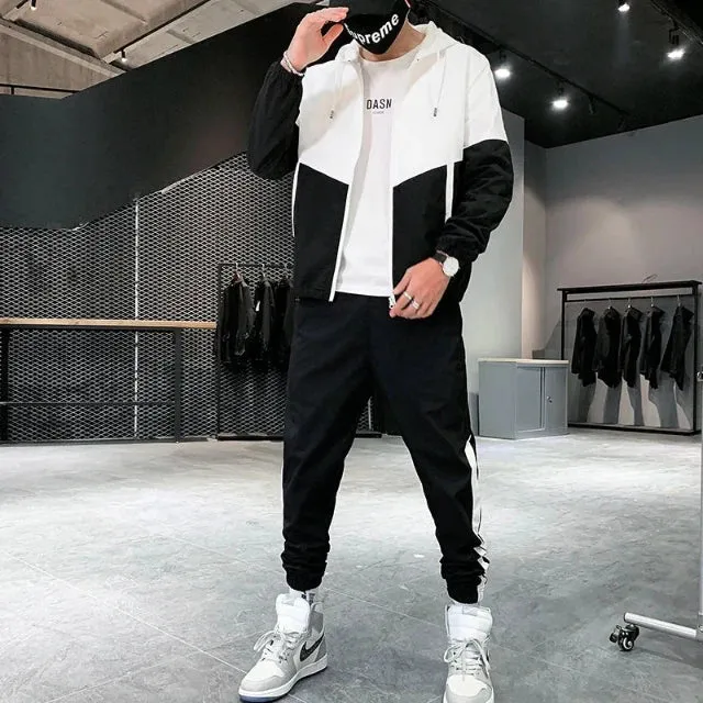 Men's Hip Hop Tracksuit, Korean Streetwear Style