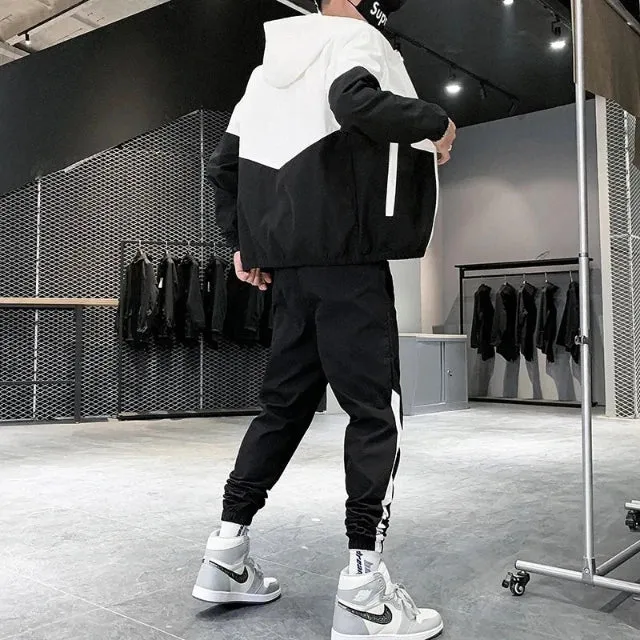 Men's Hip Hop Tracksuit, Korean Streetwear Style