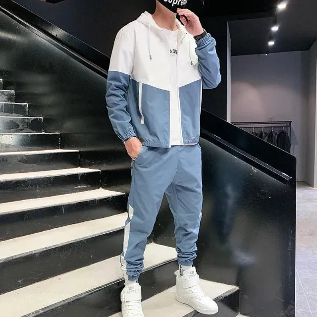 Men's Hip Hop Tracksuit, Korean Streetwear Style