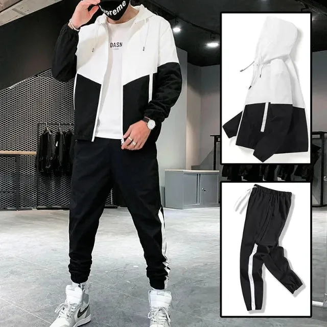 Men's Hip Hop Tracksuit, Korean Streetwear Style