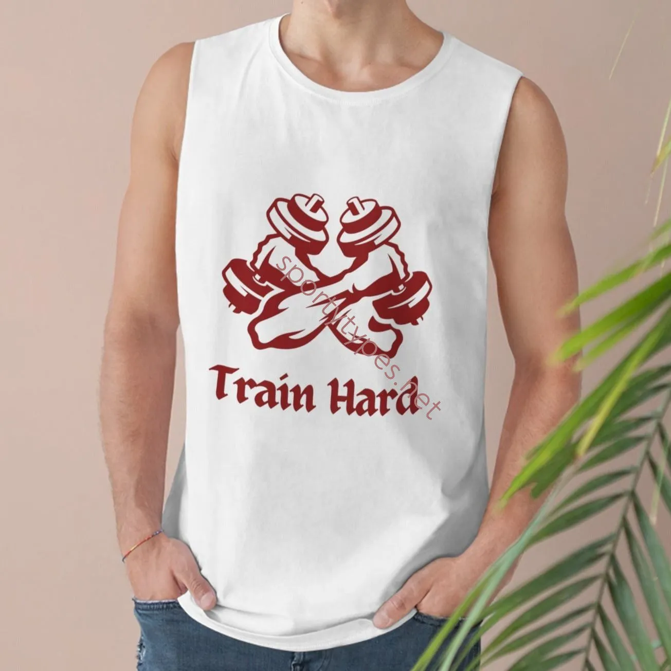 Men's Train Hard Sleeveless Muscle Tee