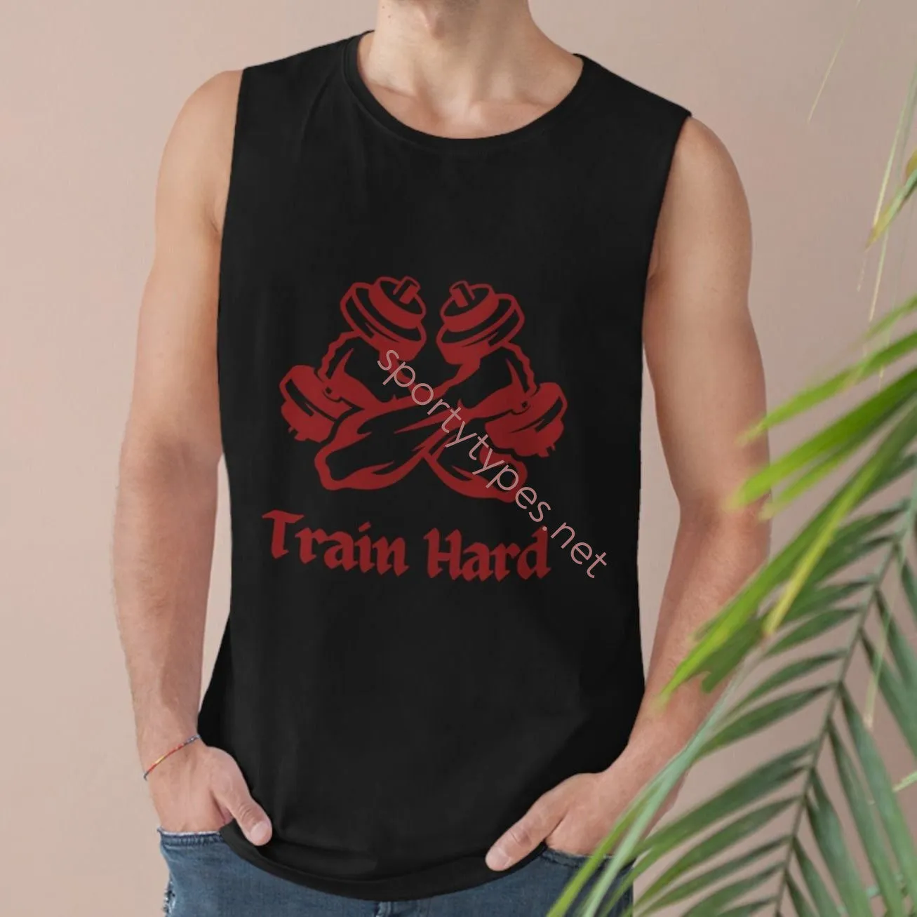 Men's Train Hard Sleeveless Muscle Tee