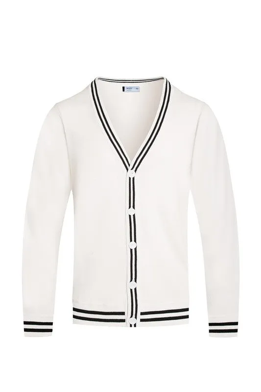 Men's Two Stripe Cardigan