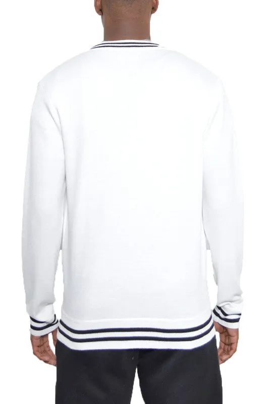 Men's Two Stripe Cardigan