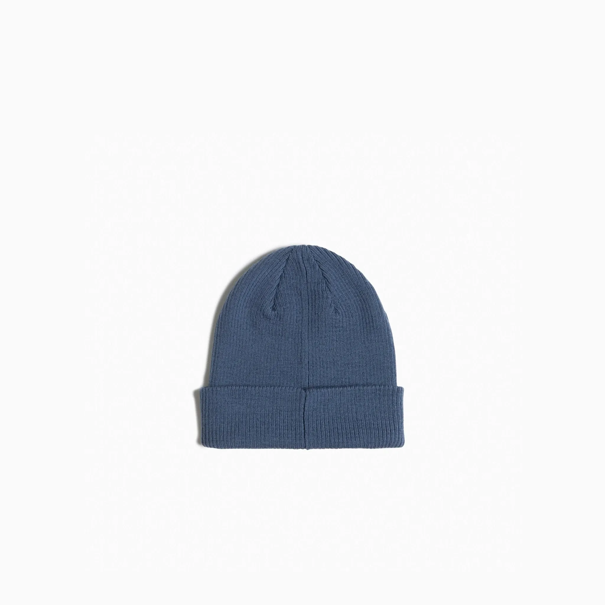 Merino Wool Ribbed Beanie - Dusty Blue