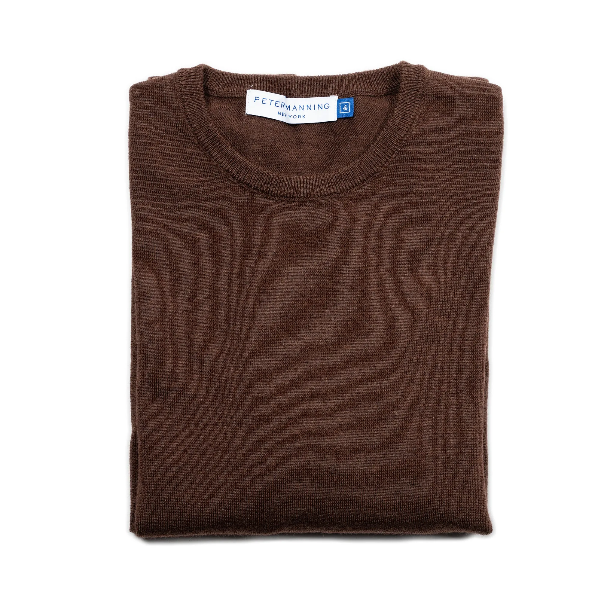 Merino Wool Sweaters Crew Neck - Brown