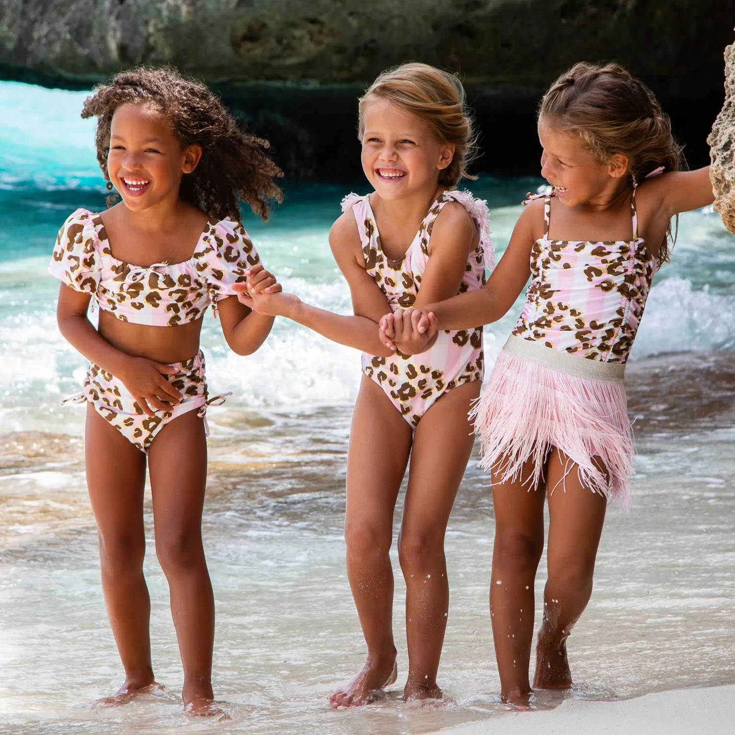 Metallic Fringe Swim Skirt Cover-Up