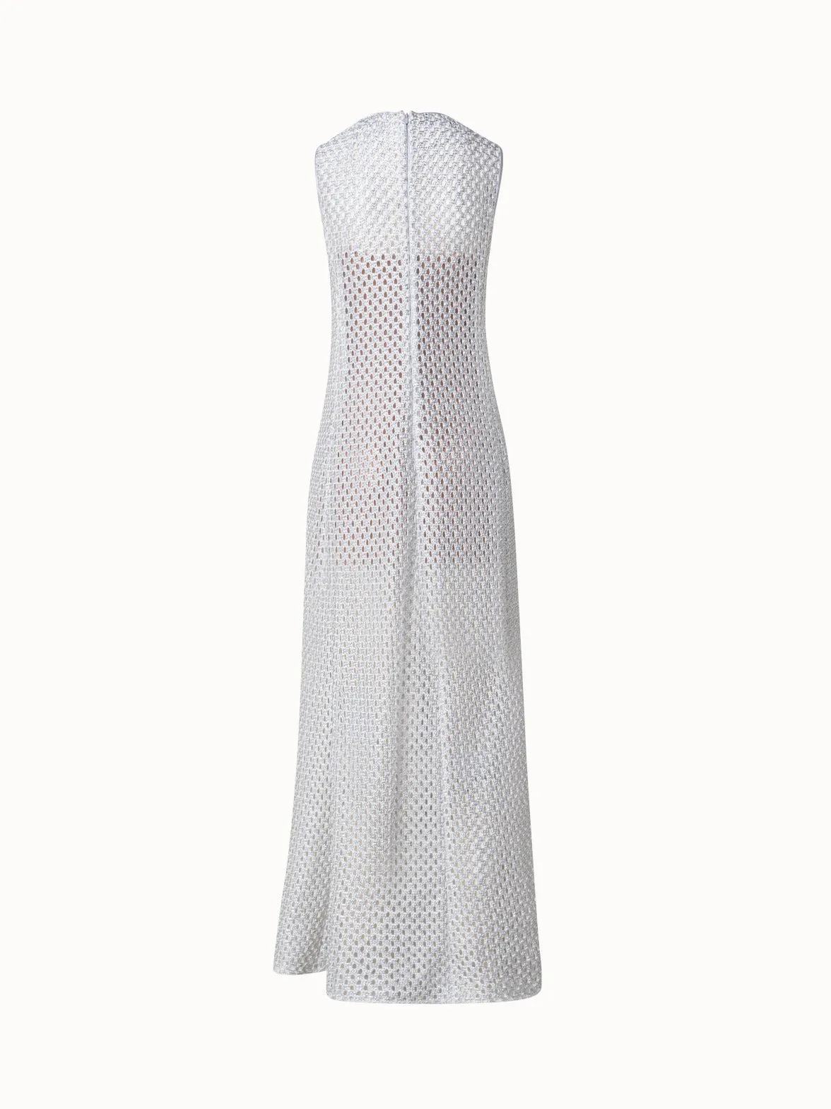 Metallic Lurex Cotton Crochet Embroidery Gown