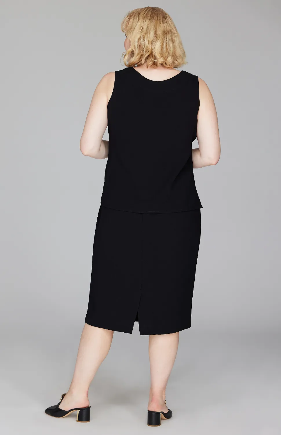 Micro Crepe Scoop Neck Tank