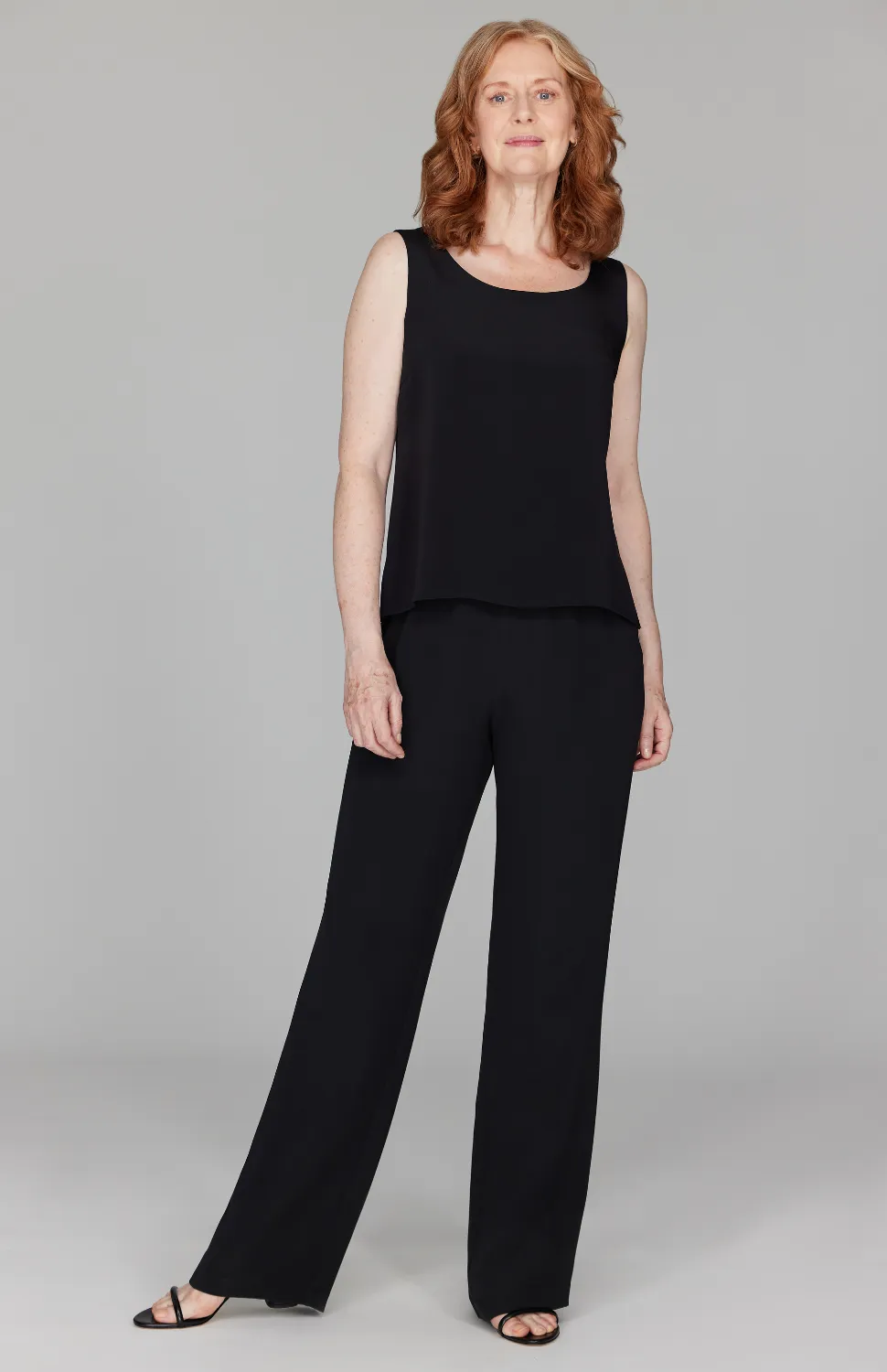 Micro Crepe Scoop Neck Tank