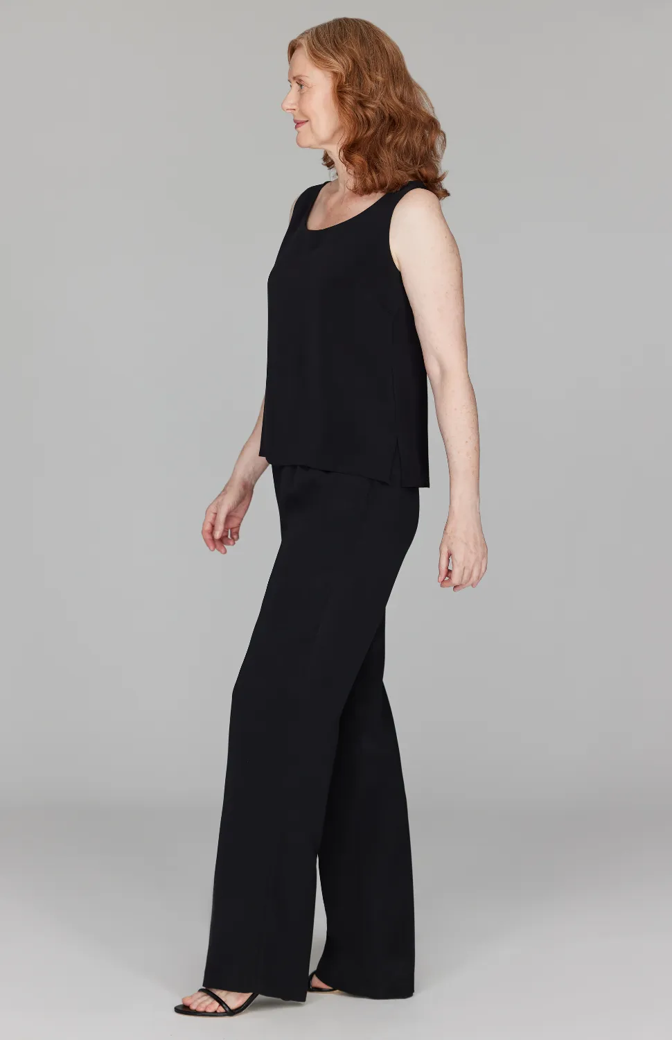Micro Crepe Scoop Neck Tank