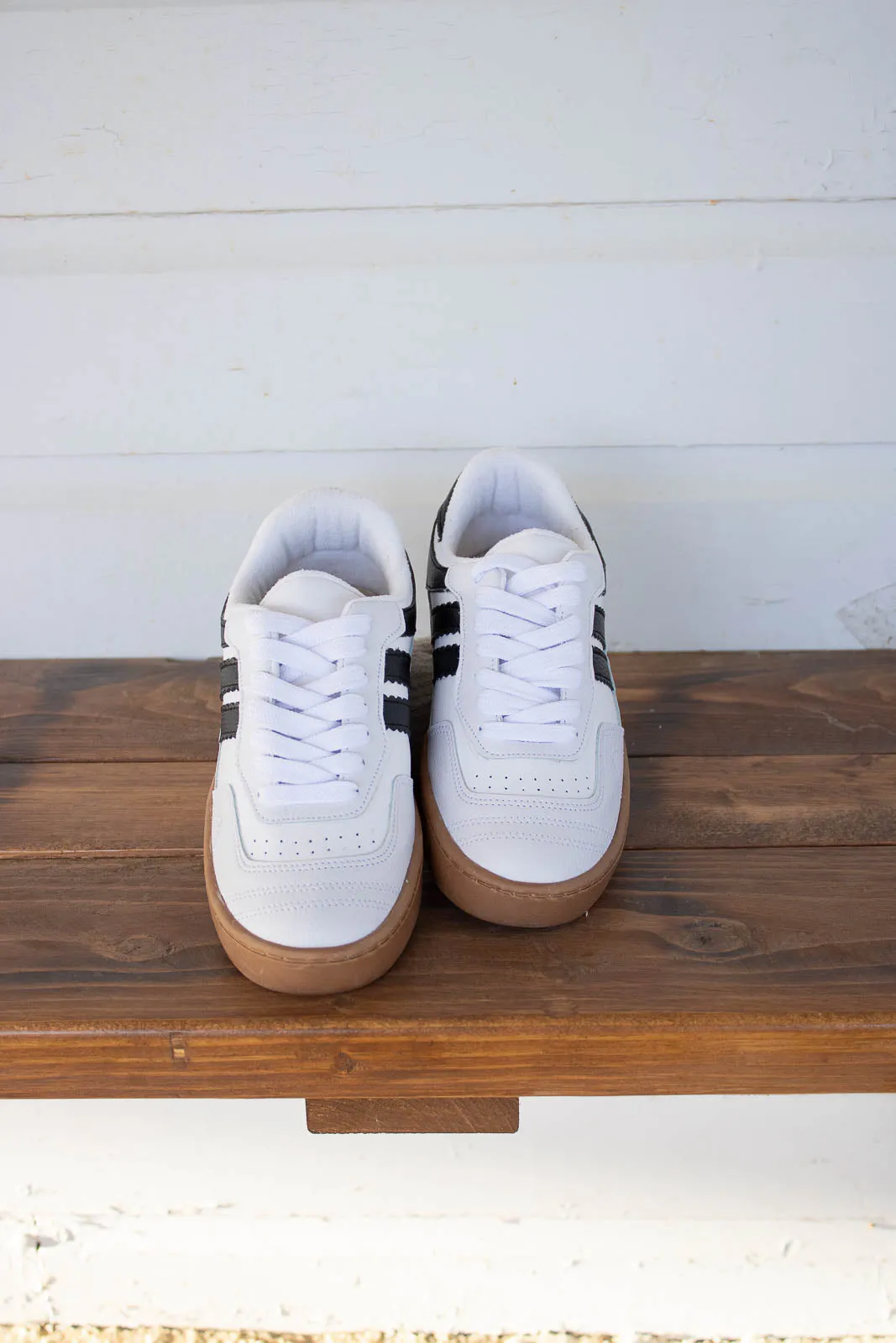 Miela White & Black Sneakers