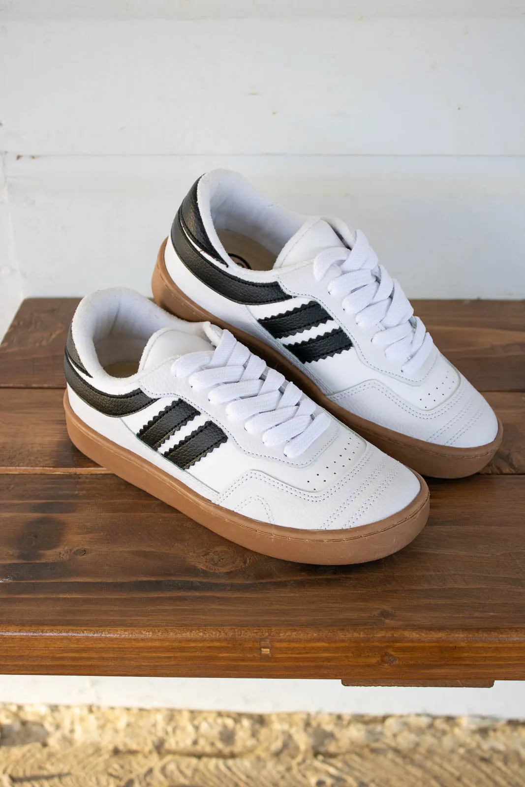 Miela White & Black Sneakers