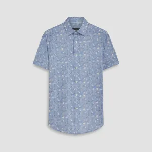 Miles Leaf Print OoohCotton Short Sleeve Shirt