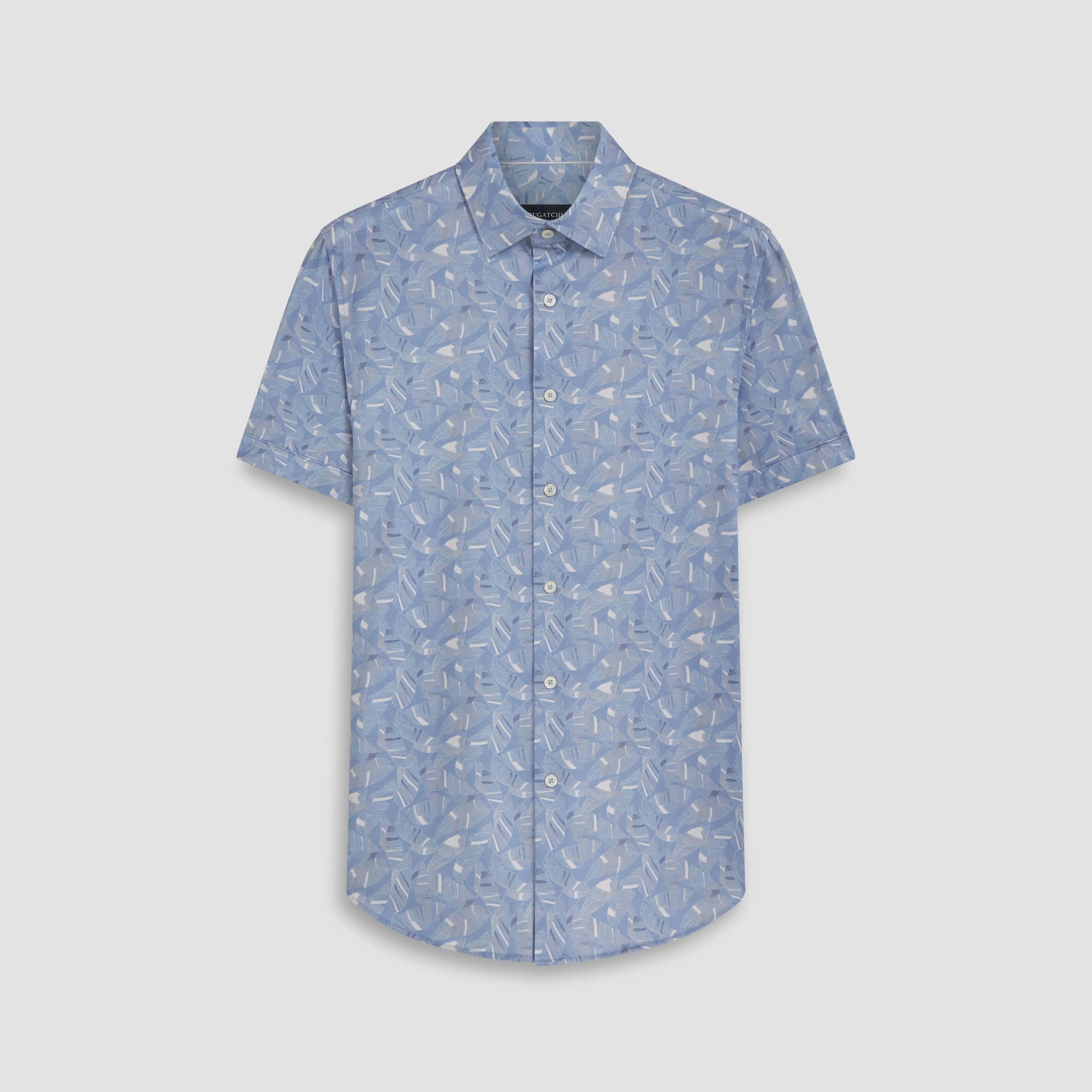 Miles Leaf Print OoohCotton Short Sleeve Shirt