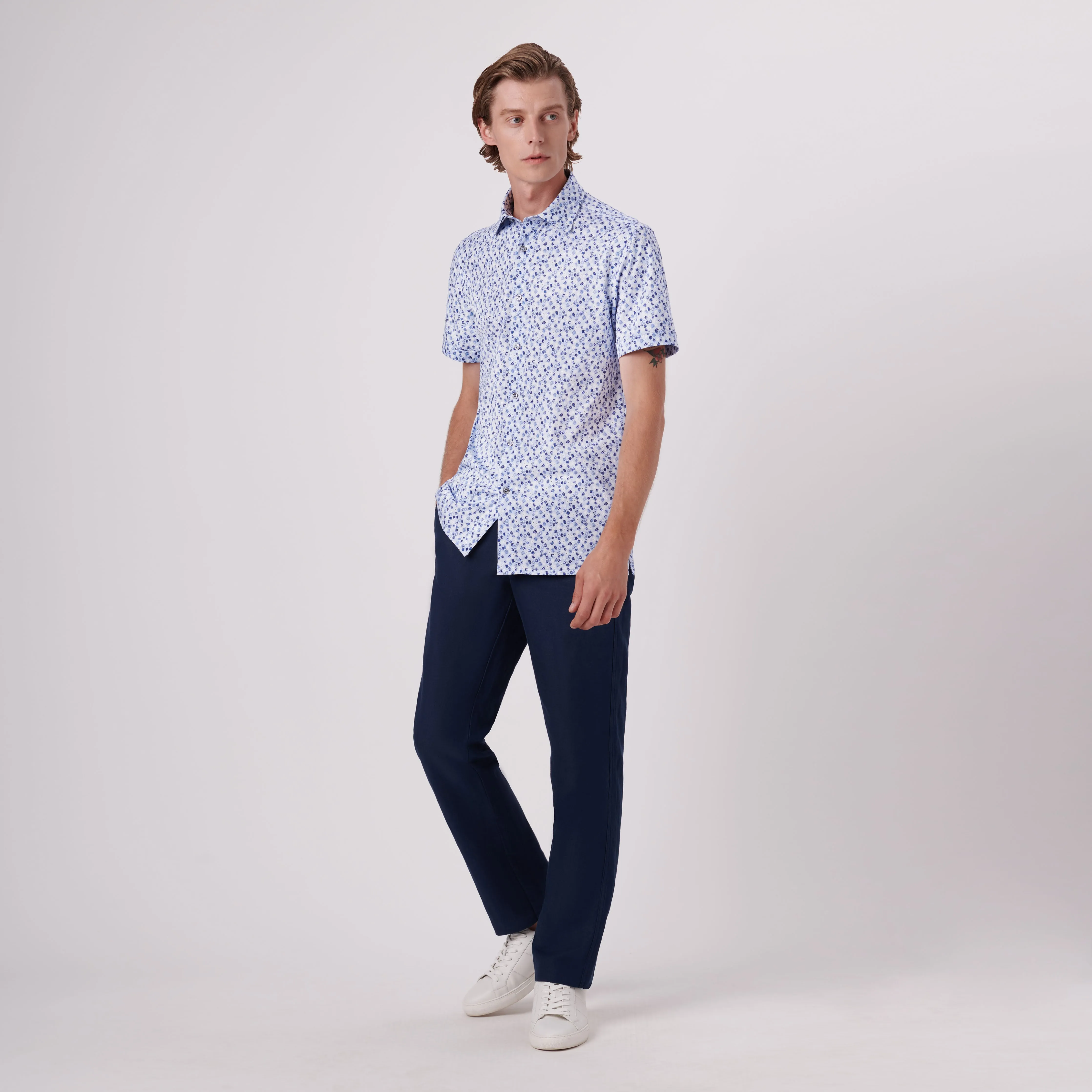 Milo Floral Print OoohCotton Short Sleeve Shirt