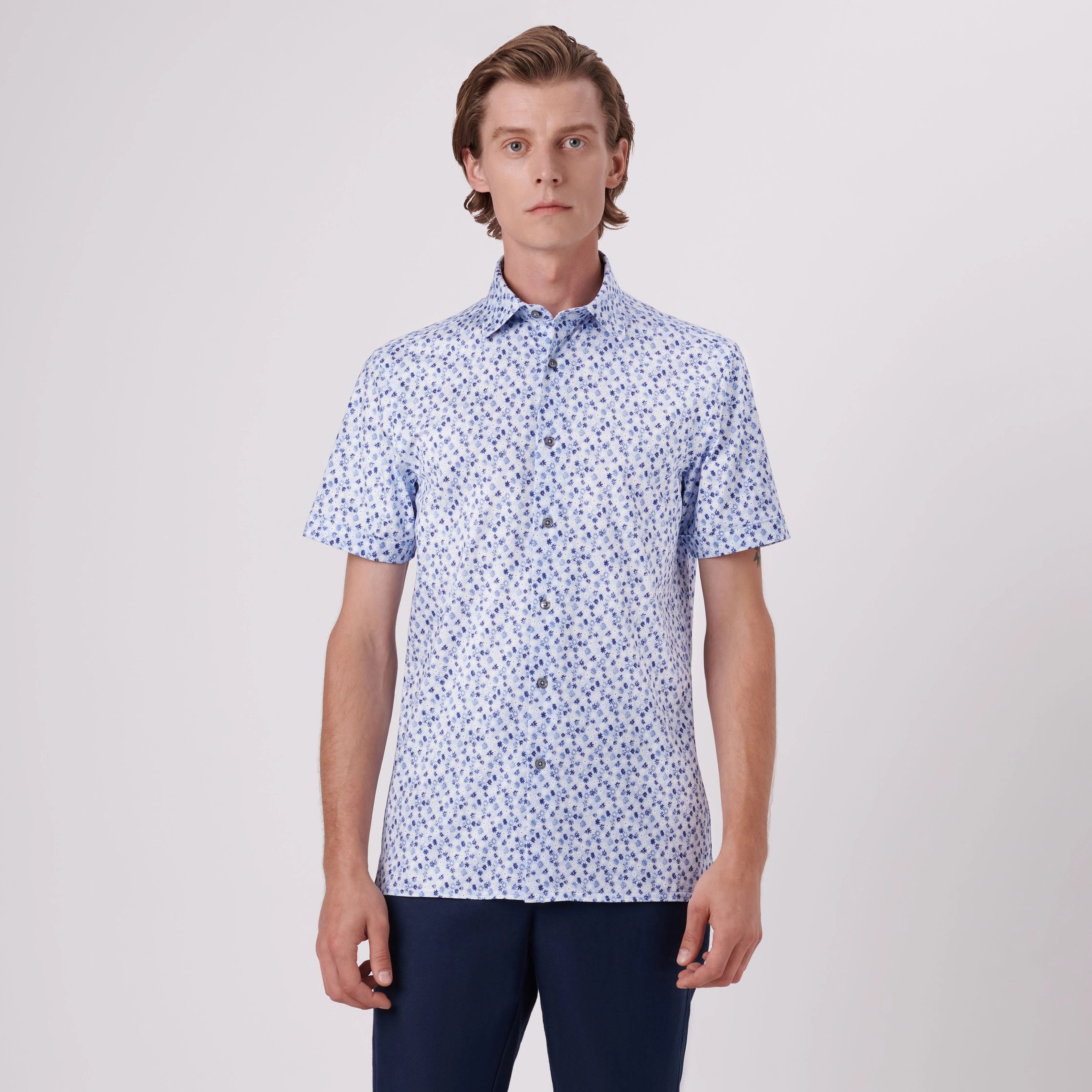 Milo Floral Print OoohCotton Short Sleeve Shirt