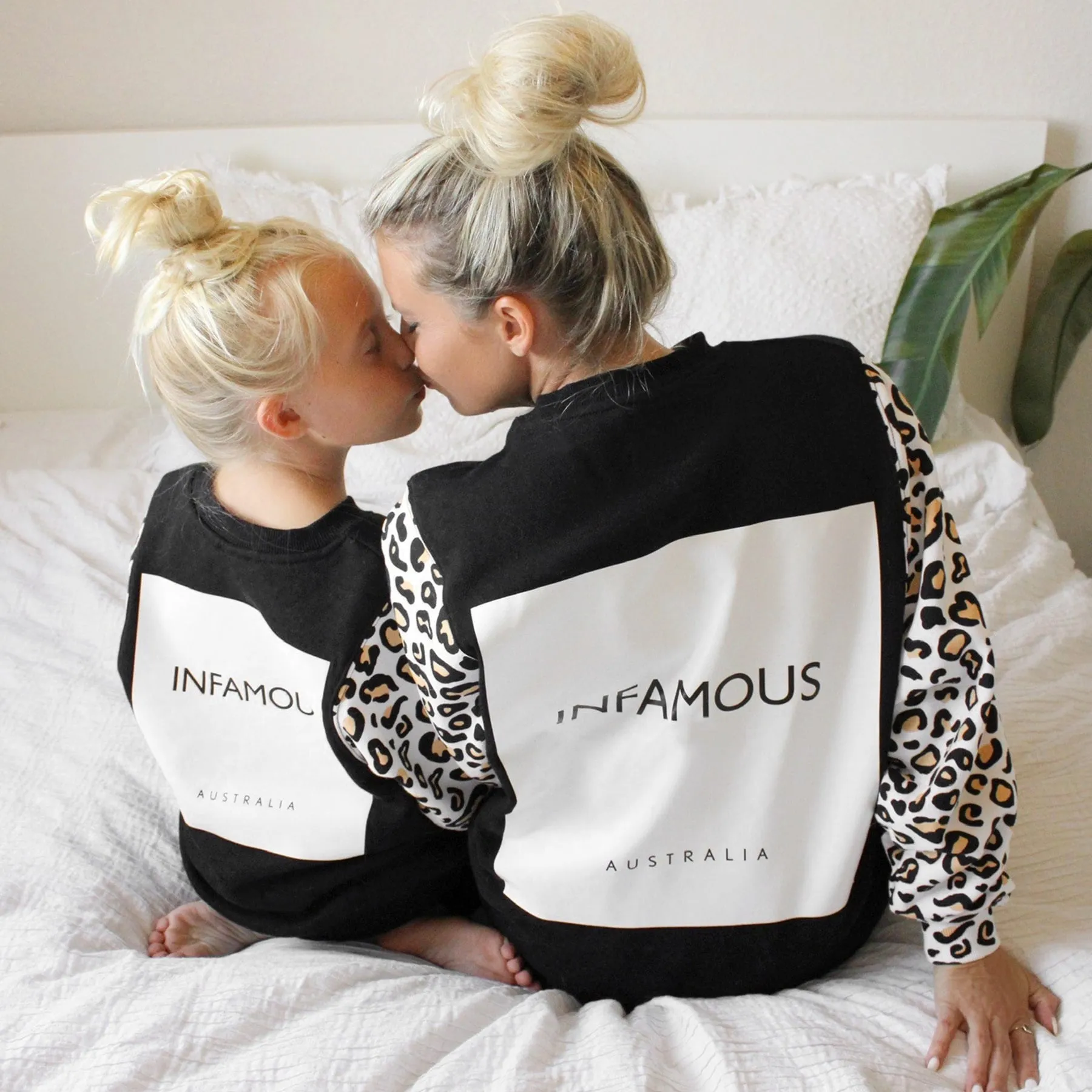 Mini Squared Up Sweatshirt Final Sale - Black & Leopard
