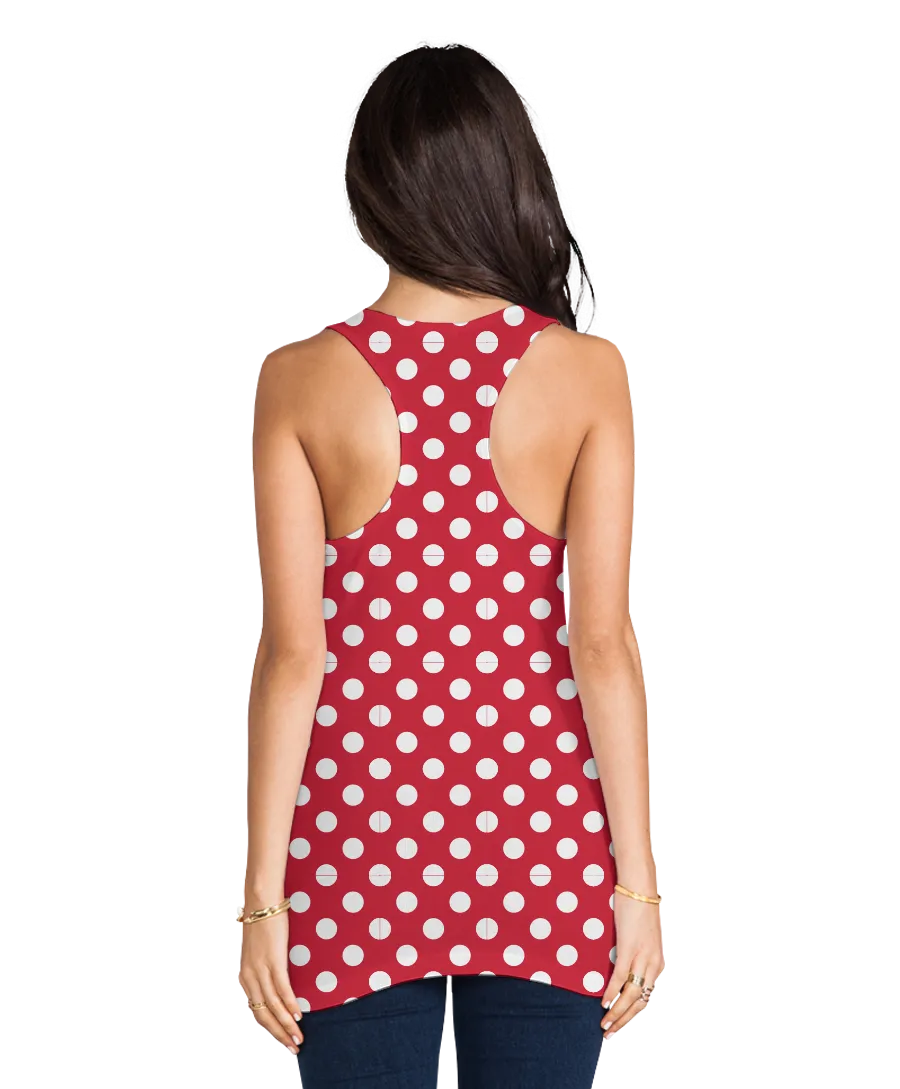 Minnie's Polka Dot Racerback Tank Top