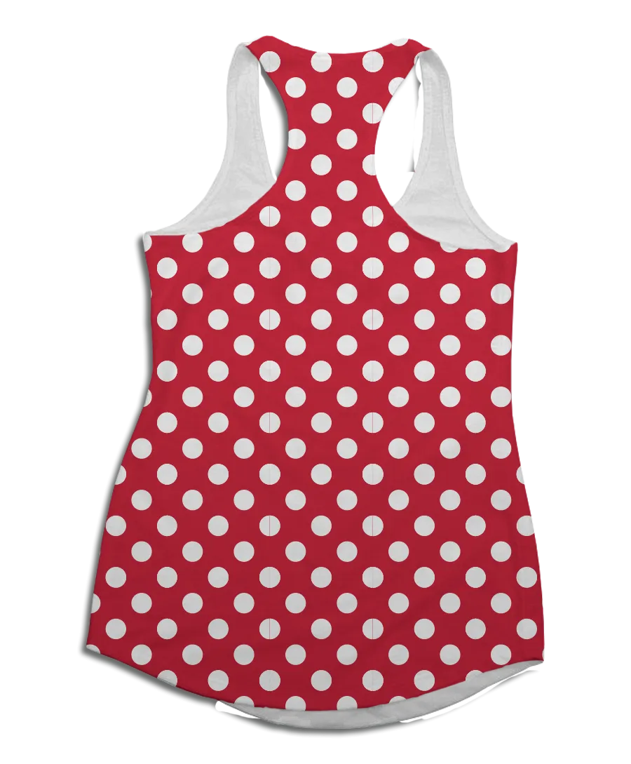 Minnie's Polka Dot Racerback Tank Top