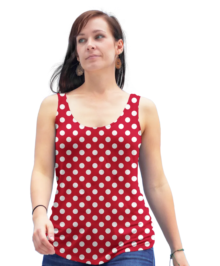 Minnie's Polka Dot Racerback Tank Top