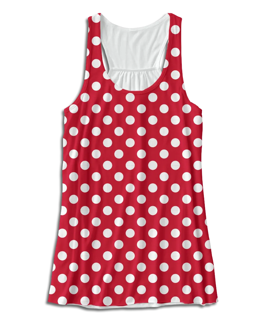 Minnie's Polka Dot Racerback Tank Top