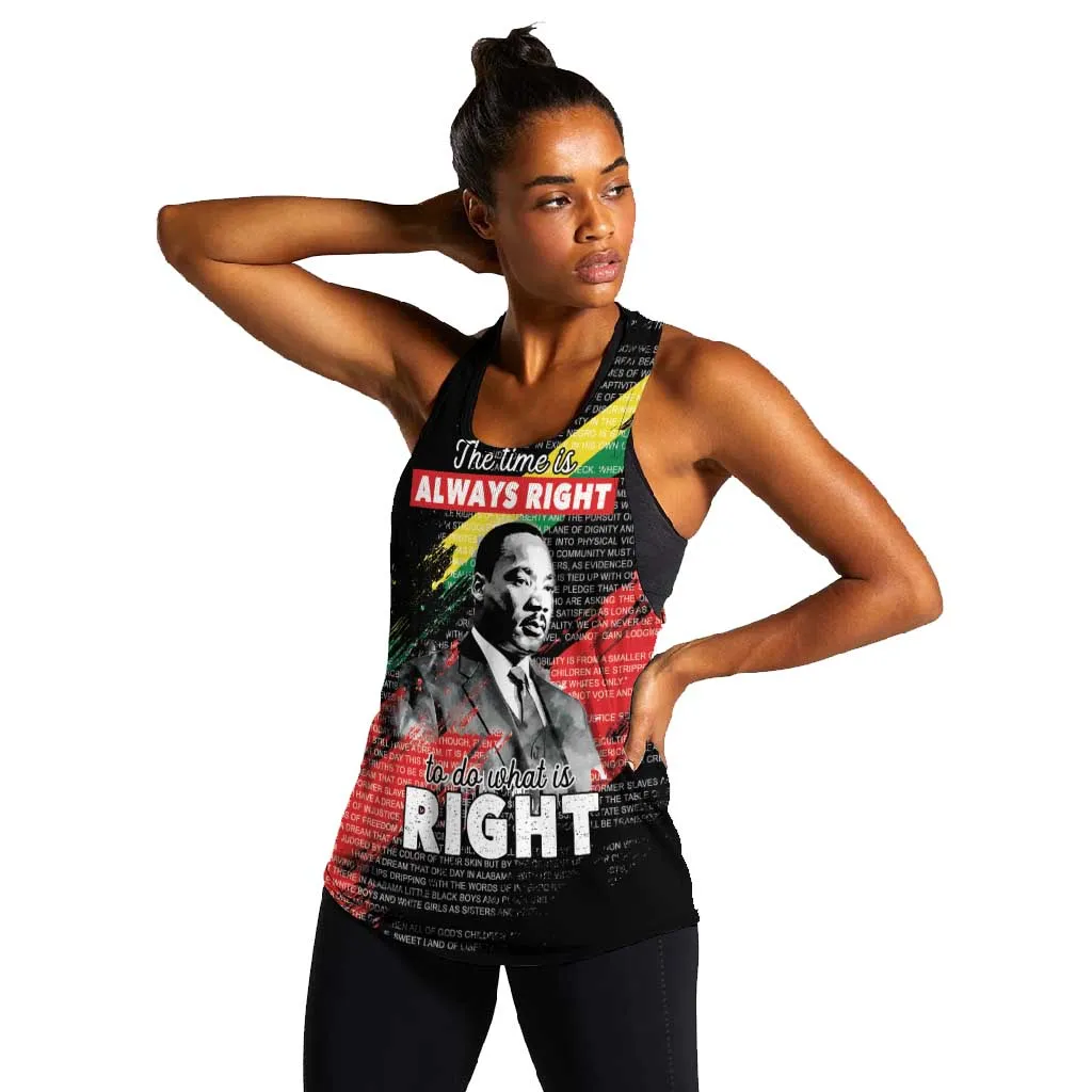 MLK Honoring The Legacy Women Racerback Tank Black Version LT05