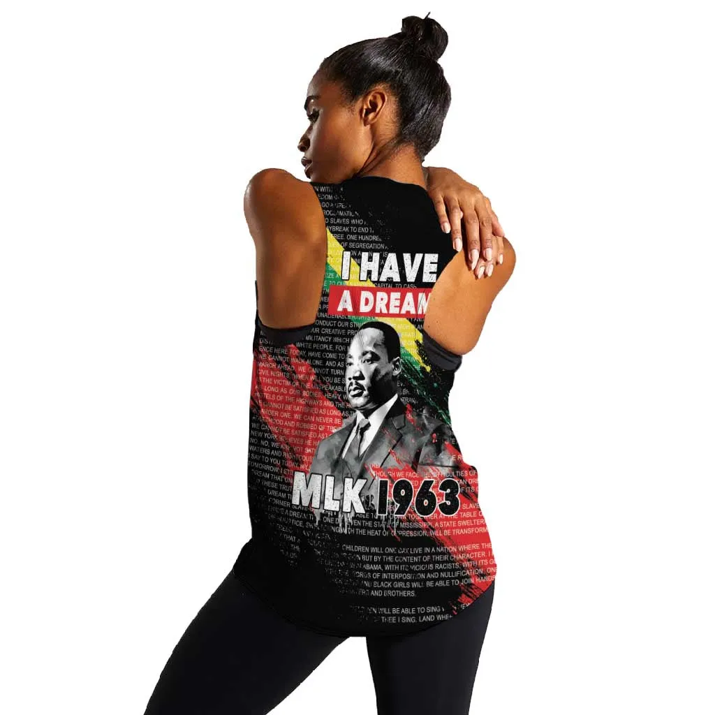 MLK Honoring The Legacy Women Racerback Tank Black Version LT05