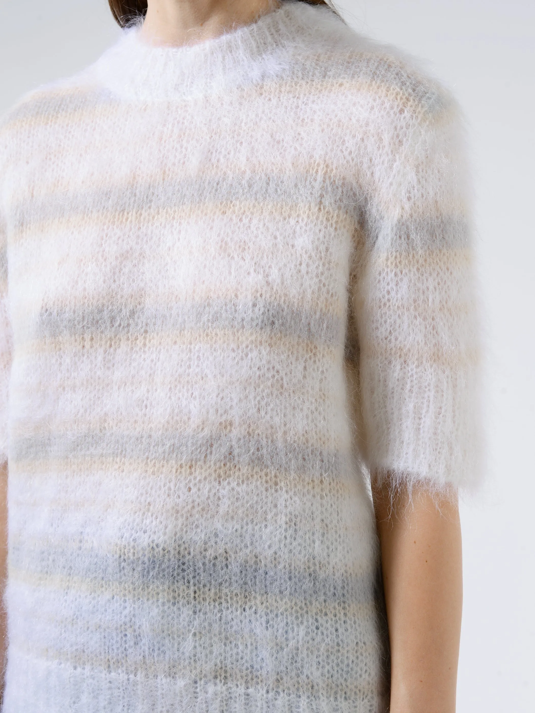Mohair And Wool Striped Top