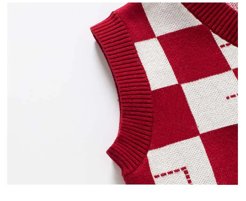 Mommy and Me Checkered Sweater Vest - Matching Family Outfits