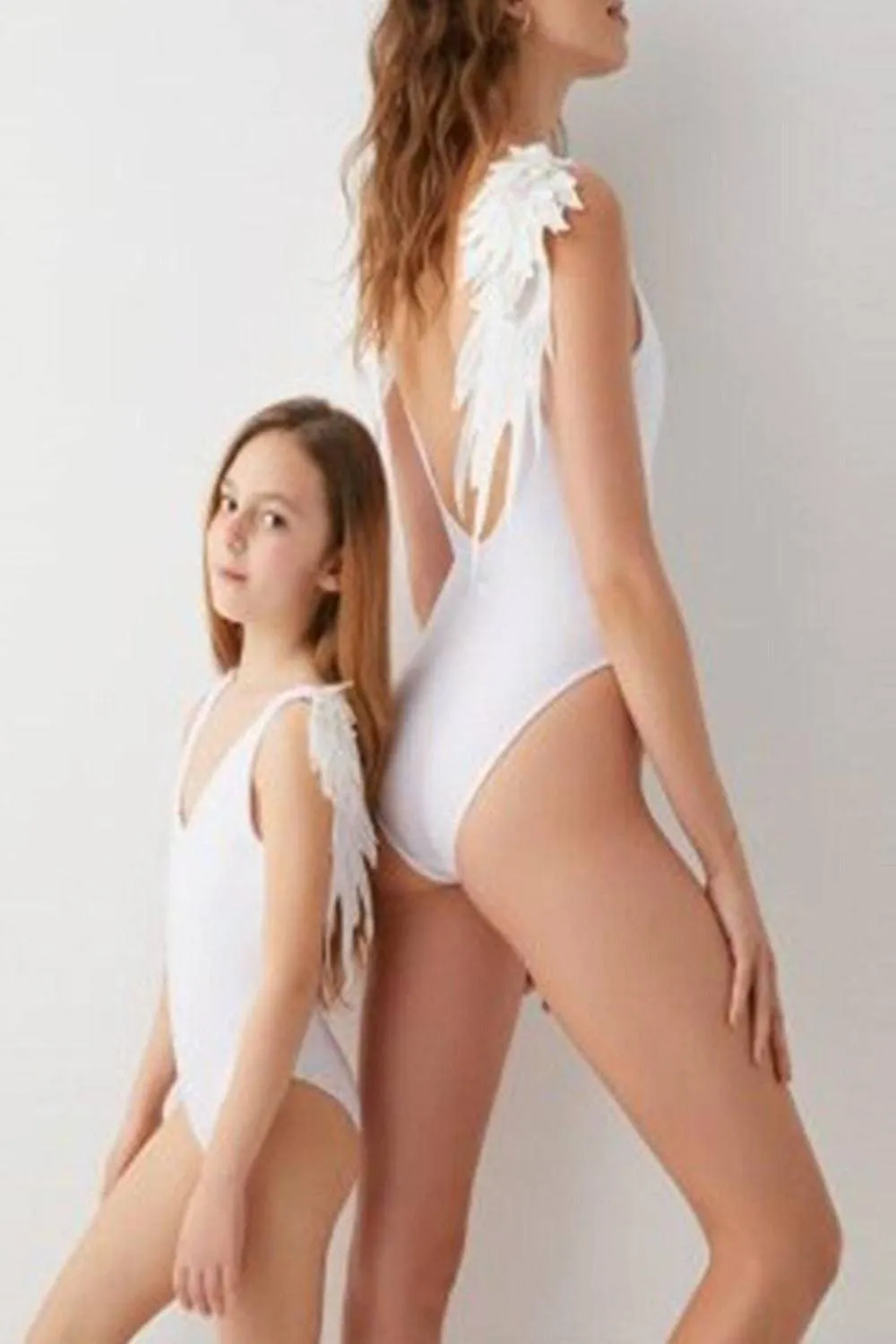 Mommy And Me Swimsuits In White