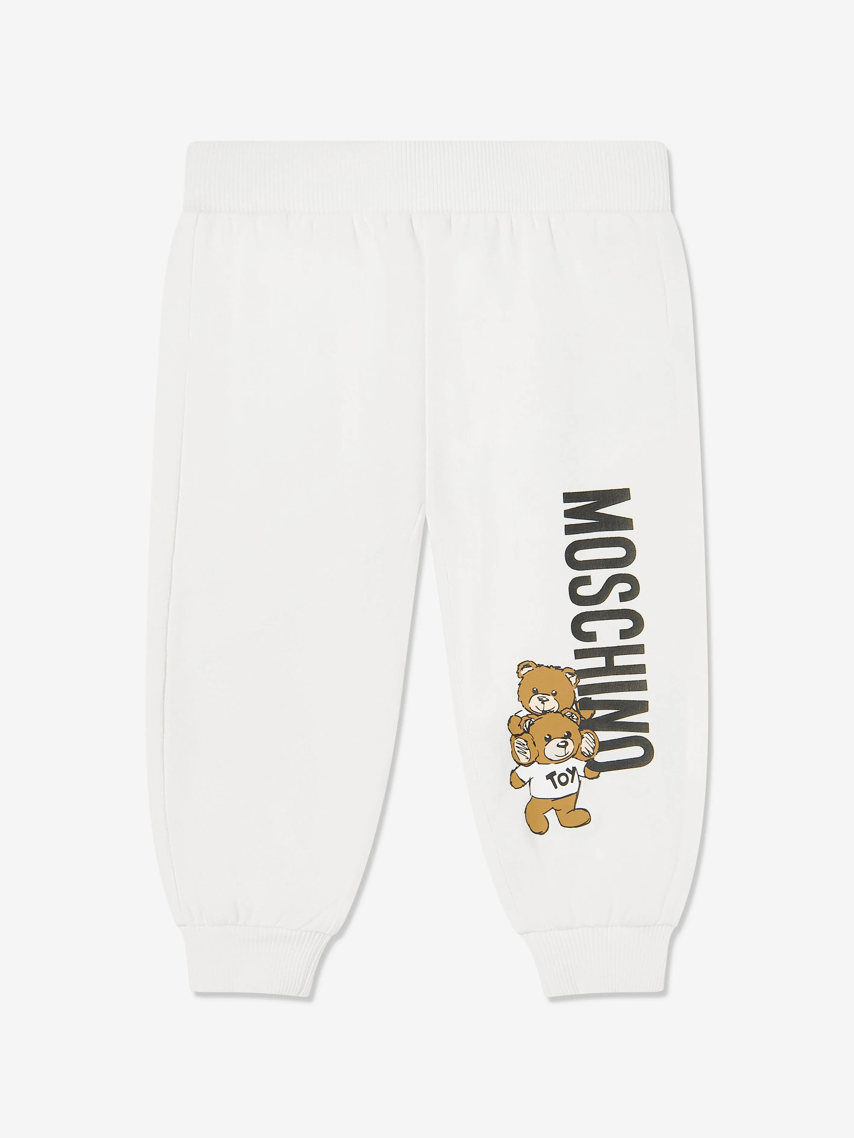 Moschino Baby Bear Logo Tracksuit in Ivory