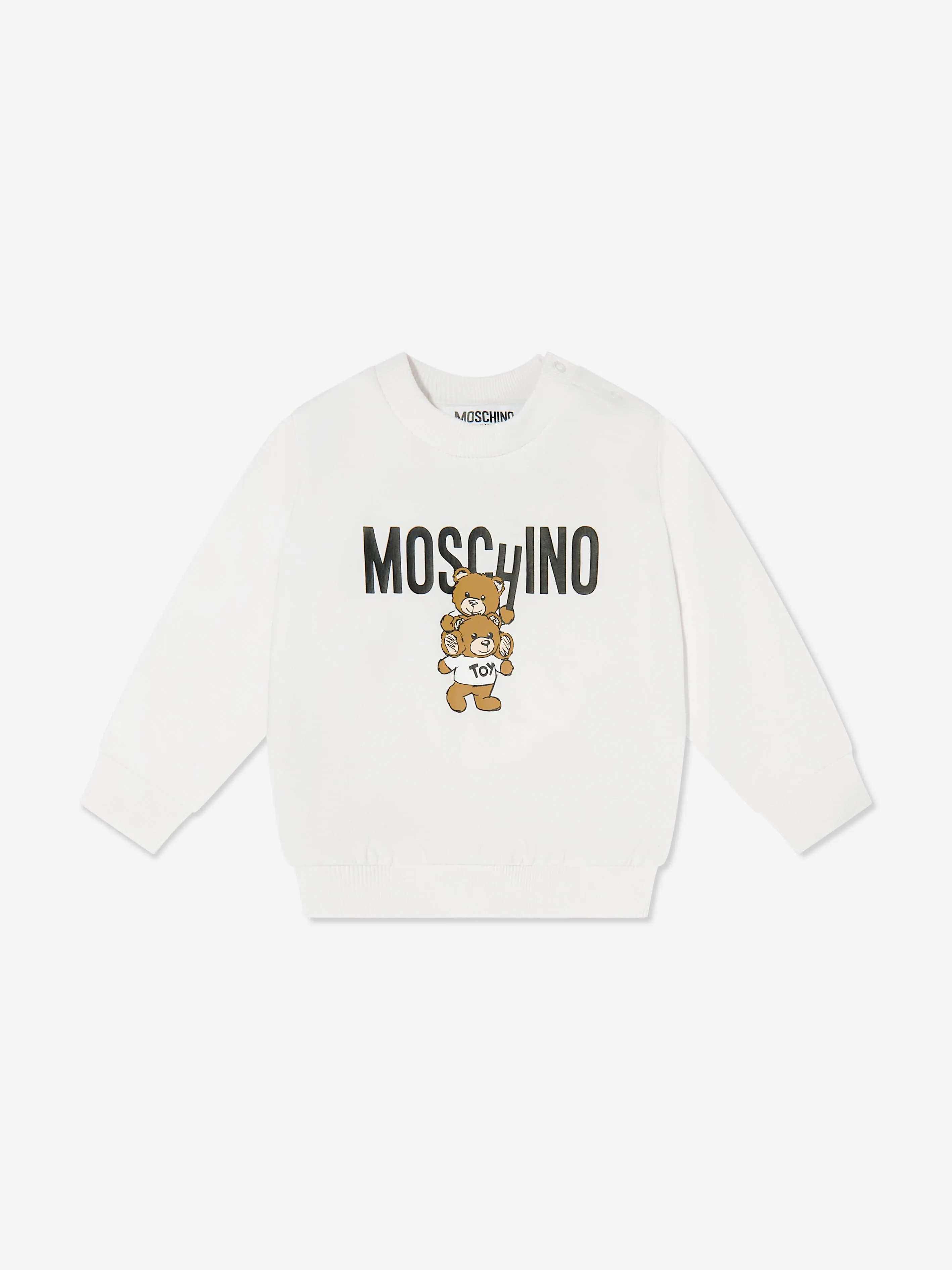 Moschino Baby Bear Logo Tracksuit in Ivory