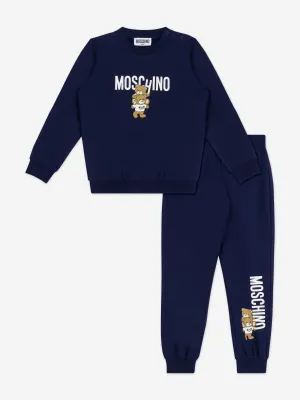 Moschino Baby Bear Logo Tracksuit in Navy