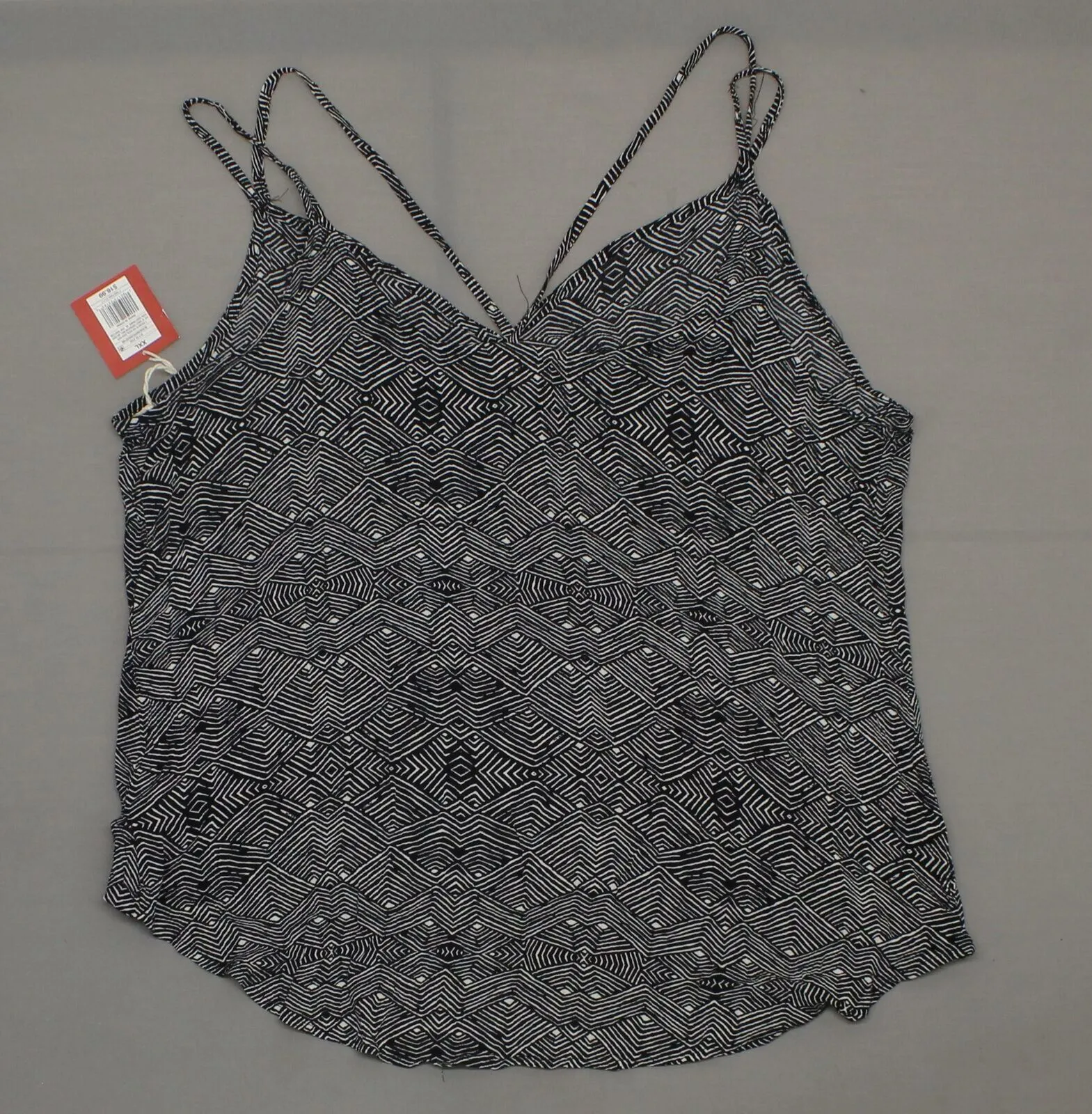 Mossimo Women's Woven Printed Criss Cross V-Neck Cami Blouse Shirt Top