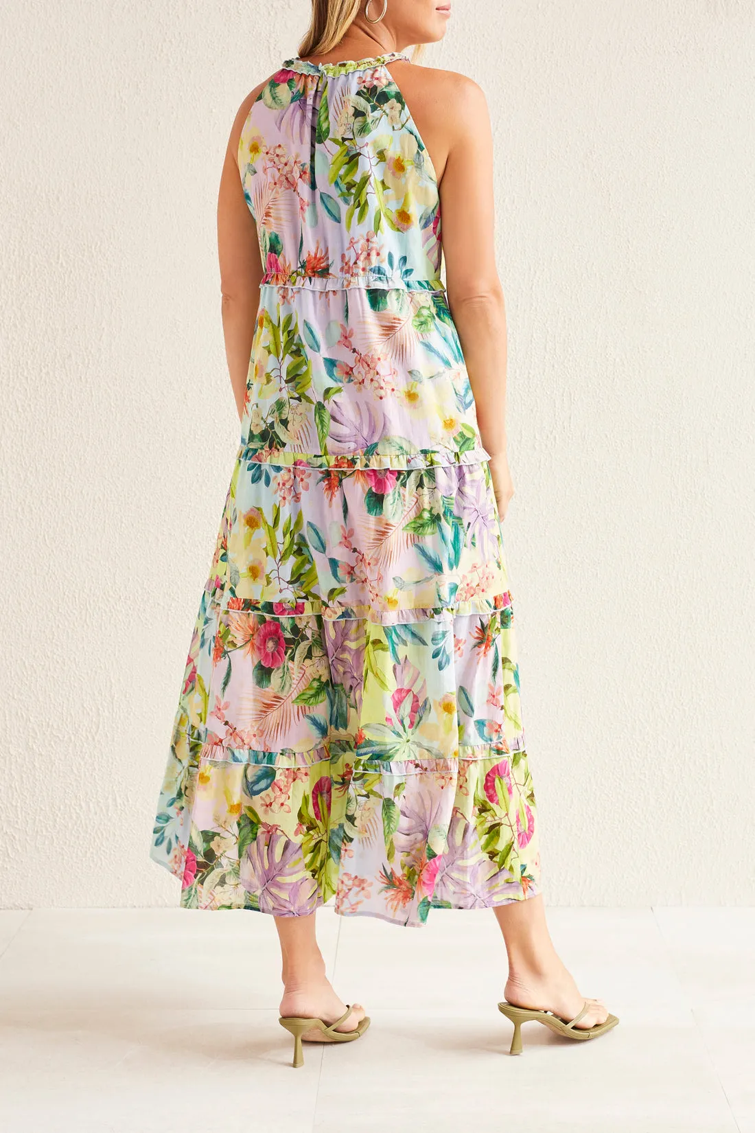 Multicolored Tiered Dress
