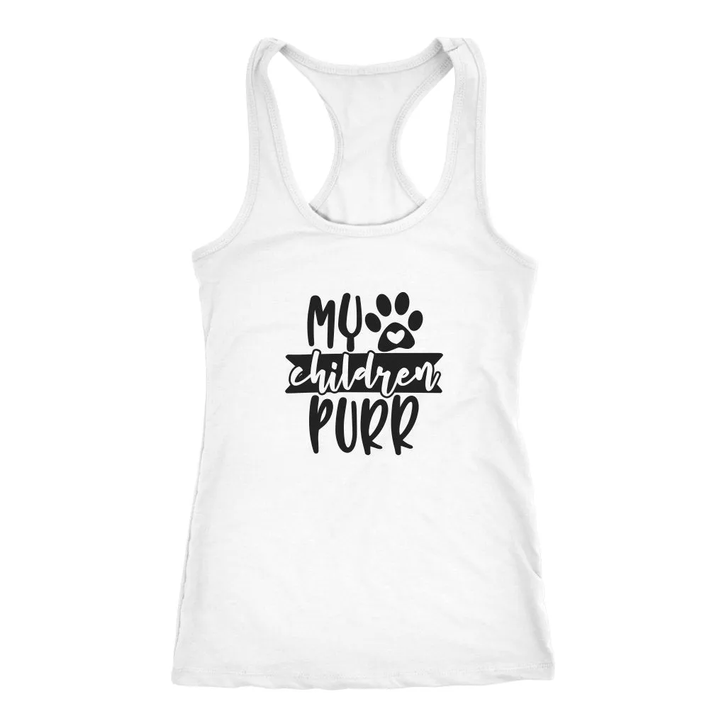 My Children Purr  Racerback Tank