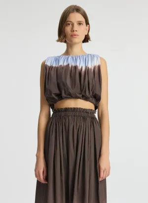 Nell Top, Sky Blue/Fudge