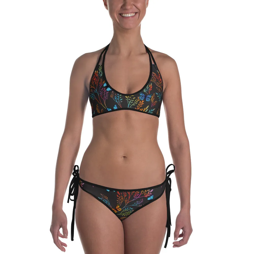 Neon Butterflies - Reversible Bikini
