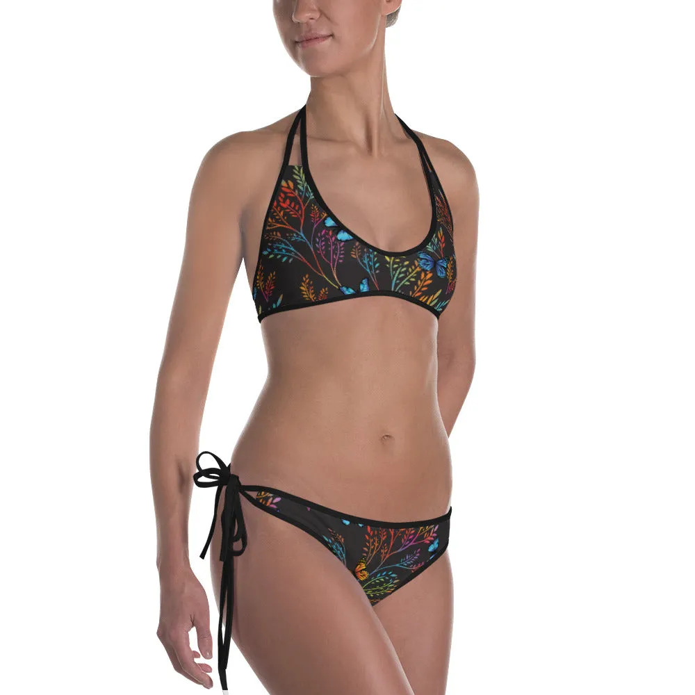 Neon Butterflies - Reversible Bikini