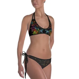 Neon Butterflies - Reversible Bikini