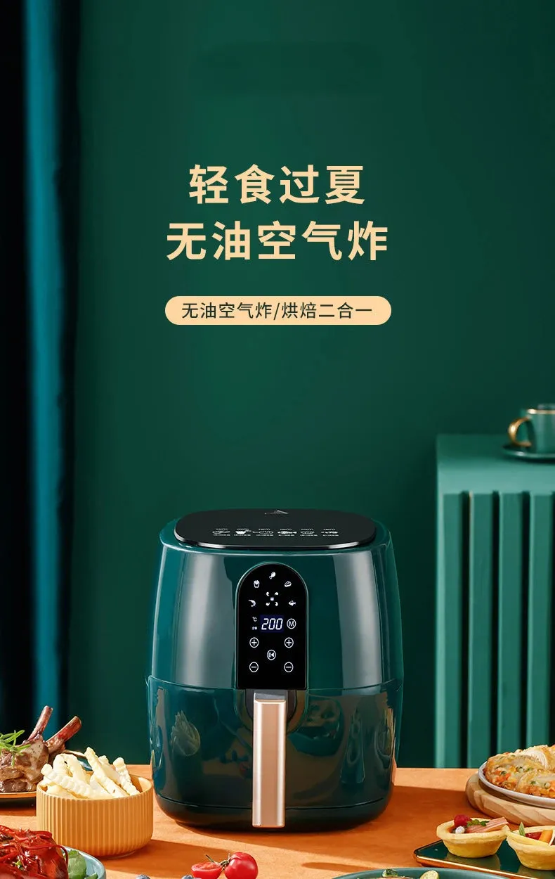 New Electric Air Fryers 4.5L 6L Large Capacity Smart Automatic Household Multi-function LED Touchscreen Deep Fryer without Oil