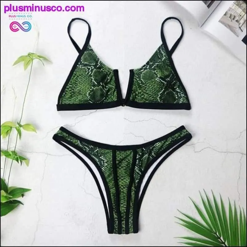 New Sexy Bandeau Bikini V Neck Swimsuits Push Up Swimwear -